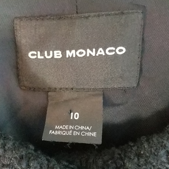 Women's Club Monaco Black Wool Blend Jacket Sz 10 - Picture 2 of 6